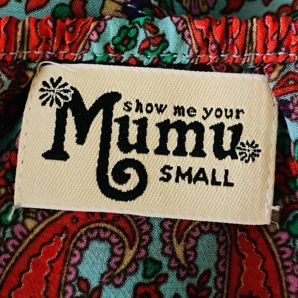 Show Me Your Mumu Chiquita top in red and blue print. Size small - Picture 3 of 6